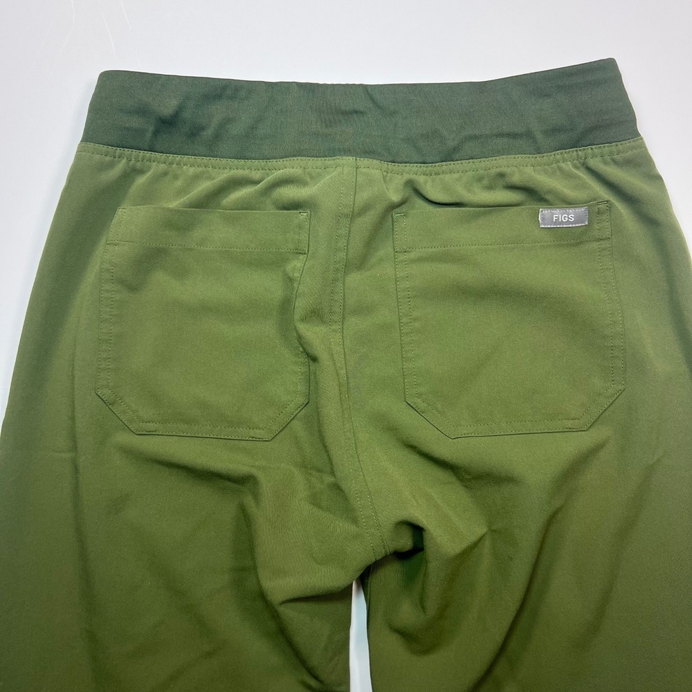 FIGS Scrub Pants Women XS Olive Green Straight Leg Red Drawstring - Picture 10 of 10